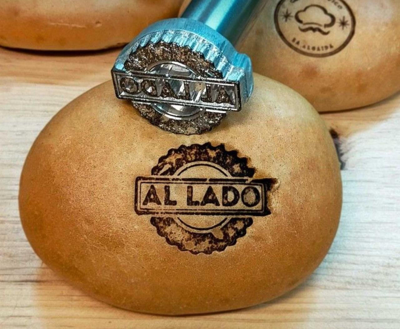 Hot-stamped branded coconut with branding tool