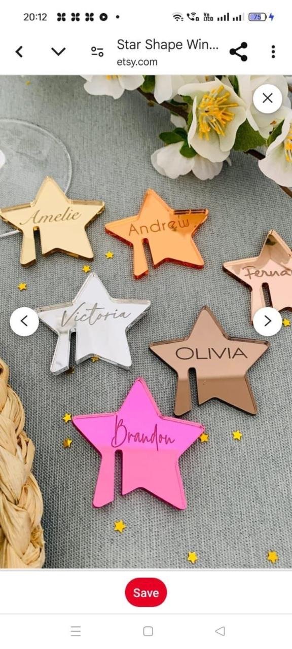 Star shaped personalized stirrers